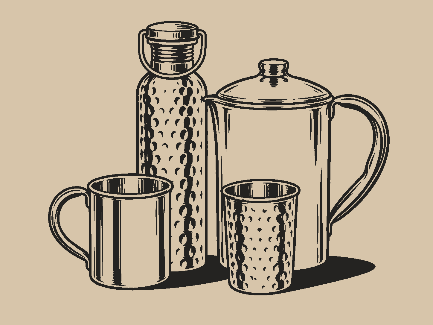 Drinkware: Bottles, mugs, cups and jugs
