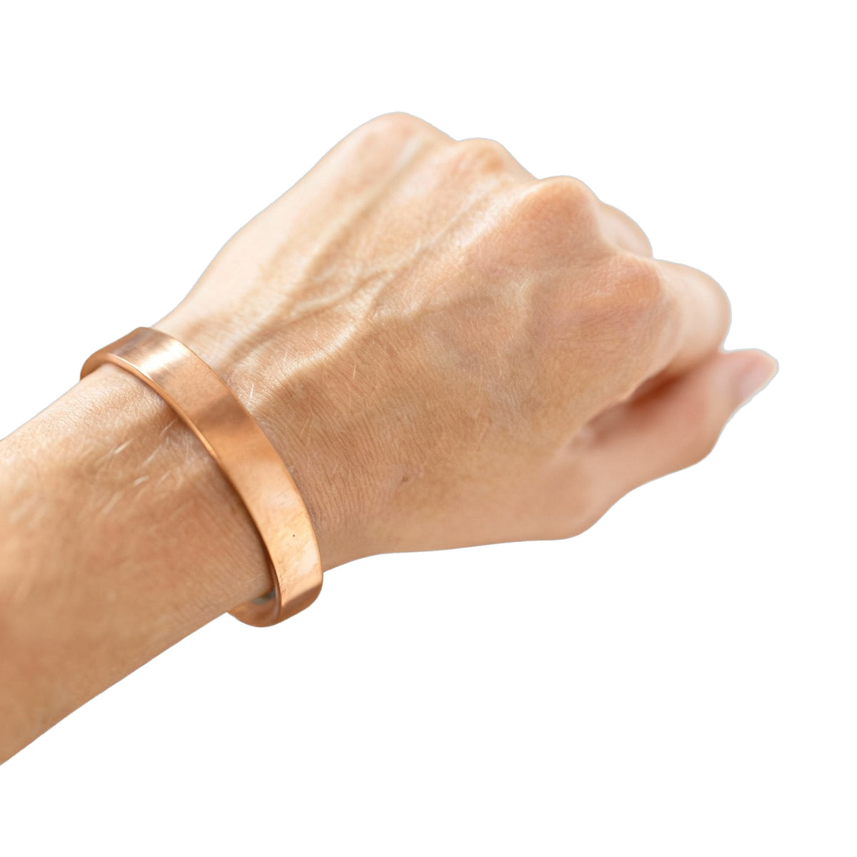 Kopero Copper Bracelet Smooth on the wrist, flat cuff made of pure copper
