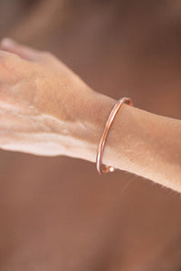 Kopero Copper Bracelet Round on the wrist, side view