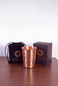 Kopero Copper Cup Hammered with the velvet pouch and gift box