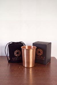 Kopero Copper Cup Smooth with the velvet pouch and gift box