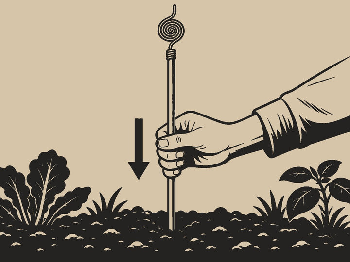 Push it upright into the soil