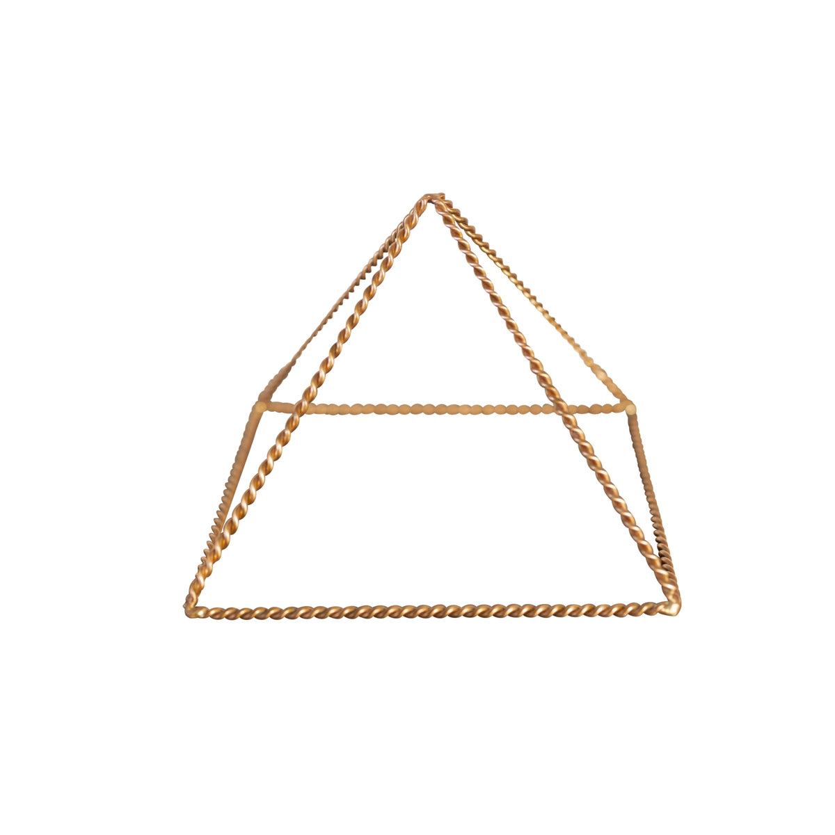 Kopero Copper Pyramid Energizer Twisted Small (14.56 cm) made of twisted copper wire, product photo on white background