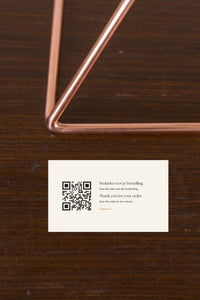 Detail photo of the copper tube, Kopero Pyramid Energizer Small (14.56 cm) with thank-you card