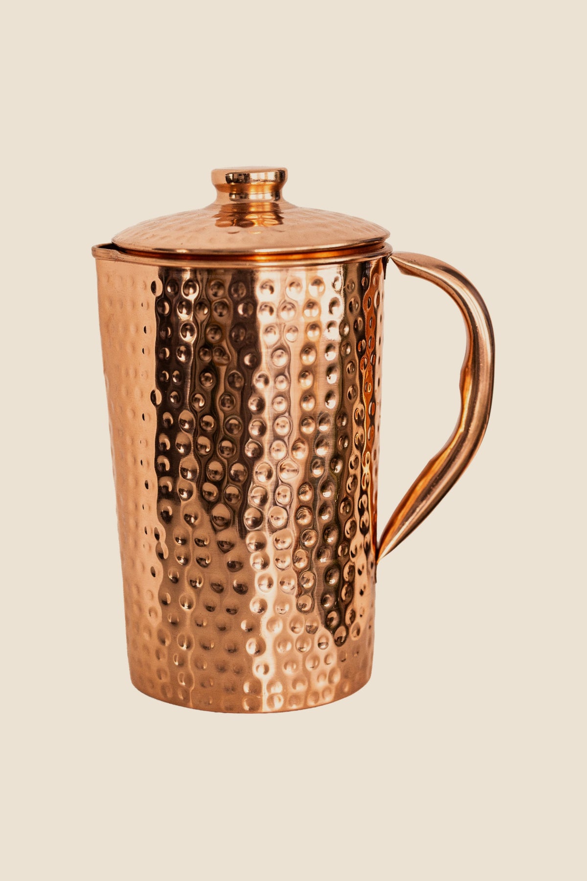 Kopero Copper Jug Hammered, product photo on a white background