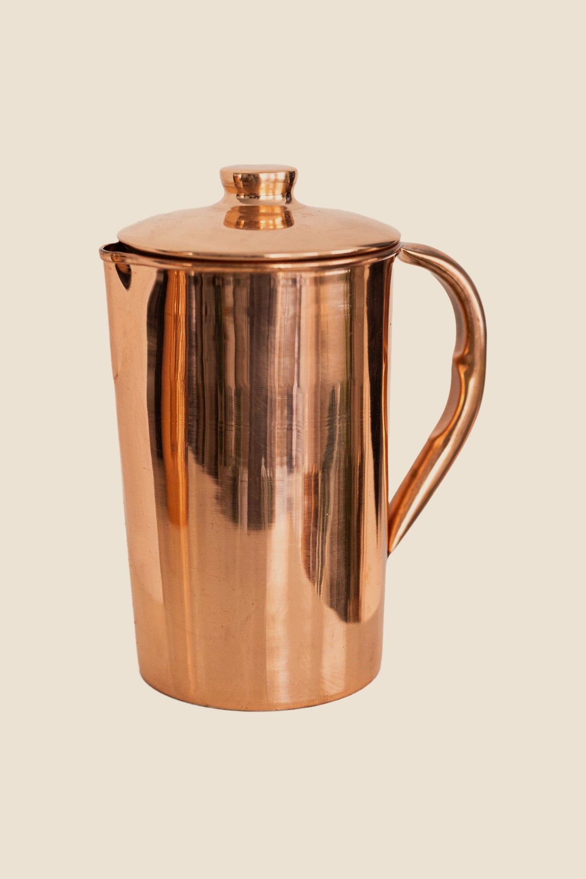 Kopero Copper Jug Smooth, product photo on a white background